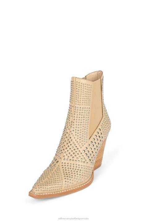 vrouwen Jeffrey Campbell studd-lo natuurlijk zilver V2LZ573 enkel laarzen