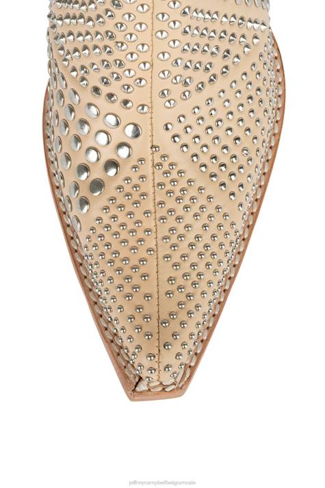vrouwen Jeffrey Campbell studd-lo natuurlijk zilver V2LZ573 enkel laarzen