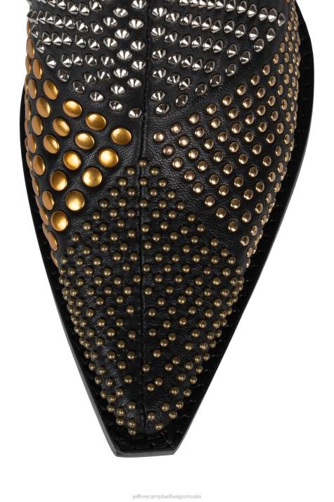 vrouwen Jeffrey Campbell studd-lo zwart multi V2LZ574 enkel laarzen