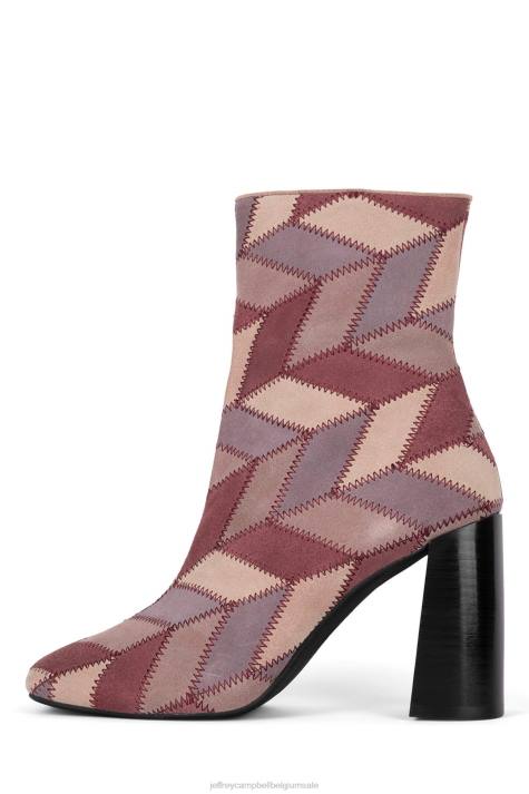 vrouwen Jeffrey Campbell tegen-pw roze suède multi V2LZ443 enkel laarzen