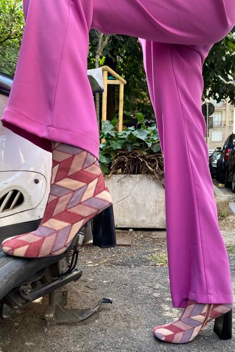 vrouwen Jeffrey Campbell tegen-pw roze suède multi V2LZ443 enkel laarzen