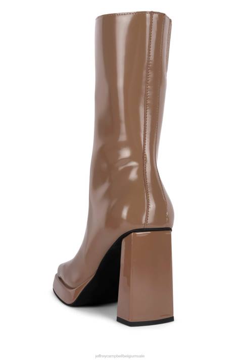 vrouwen Jeffrey Campbell testen donkere natuurlijke doos V2LZ594 enkel laarzen