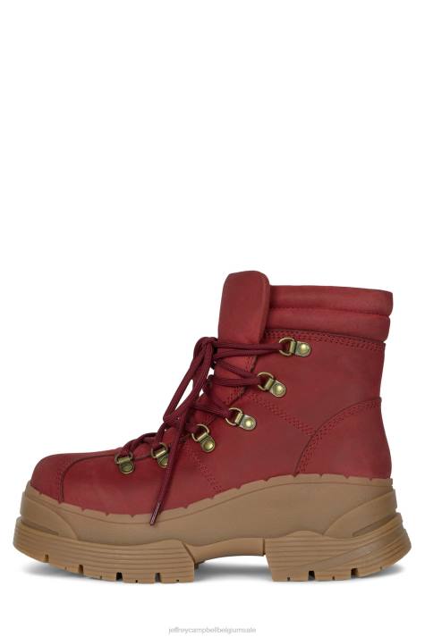 vrouwen Jeffrey Campbell trailin rood V2LZ438 enkel laarzen