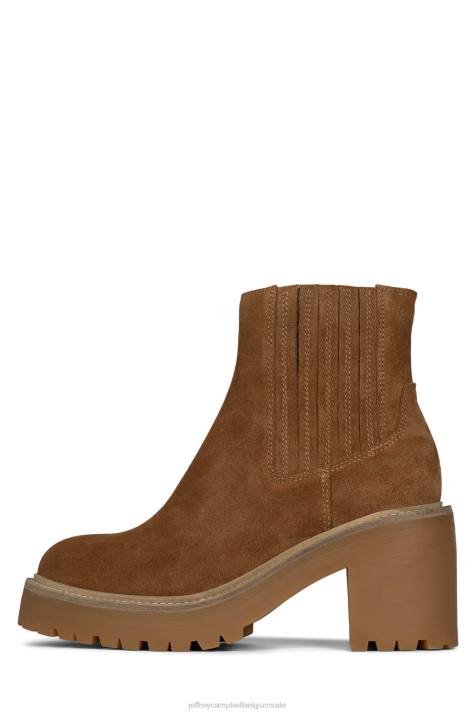 vrouwen Jeffrey Campbell tuckee lichtbruin suède V2LZ617 enkel laarzen