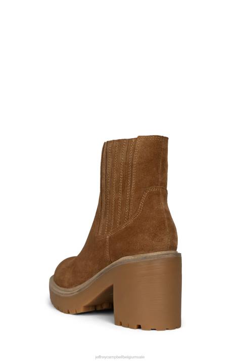 vrouwen Jeffrey Campbell tuckee lichtbruin suède V2LZ617 enkel laarzen