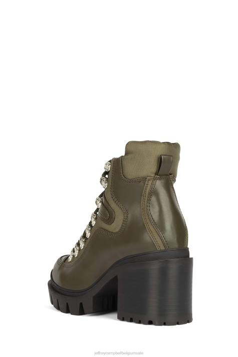 vrouwen Jeffrey Campbell verkeersagressie khaki V2LZ452 enkel laarzen