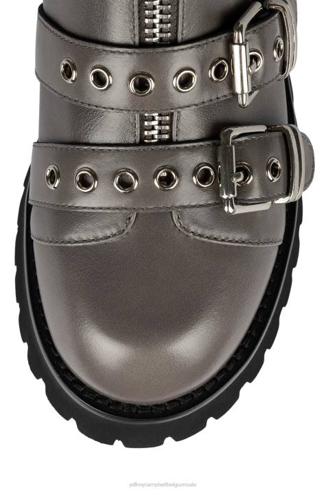 vrouwen Jeffrey Campbell verzonken grijs zilver V2LZ457 enkel laarzen