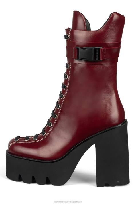 vrouwen Jeffrey Campbell viking rood V2LZ470 enkel laarzen