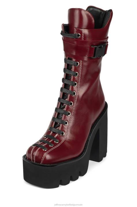 vrouwen Jeffrey Campbell viking rood V2LZ470 enkel laarzen