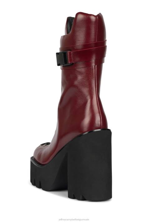 vrouwen Jeffrey Campbell viking rood V2LZ470 enkel laarzen