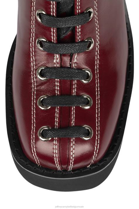 vrouwen Jeffrey Campbell viking rood V2LZ470 enkel laarzen