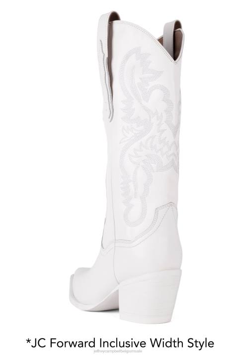 vrouwen Jeffrey Campbell vriendschap witte combi V2LZ357 enkel laarzen