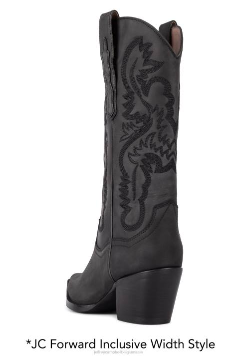 vrouwen Jeffrey Campbell vriendschap zwart gewassen V2LZ356 enkel laarzen