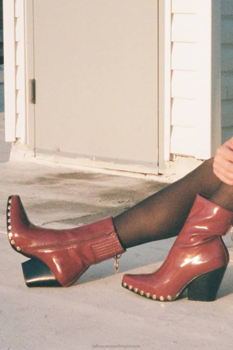 vrouwen Jeffrey Campbell walton-sr2 donker kaki zilver V2LZ548 enkel laarzen