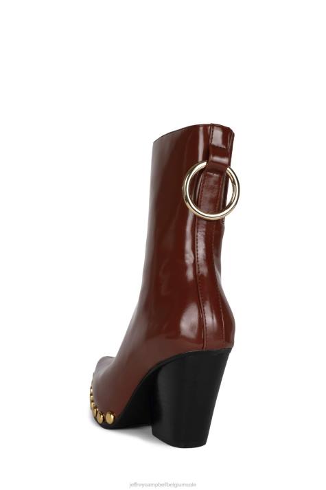 vrouwen Jeffrey Campbell walton-sr2 rood goud V2LZ549 enkel laarzen