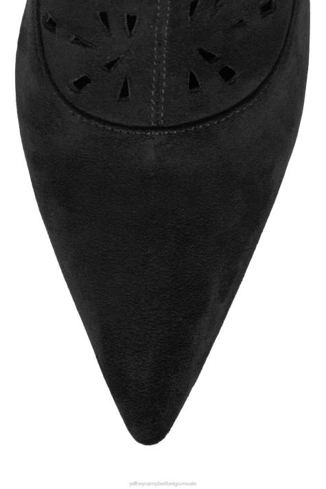 vrouwen Jeffrey Campbell adonia zwart suède V2LZ844 laarzen van knie tot dij