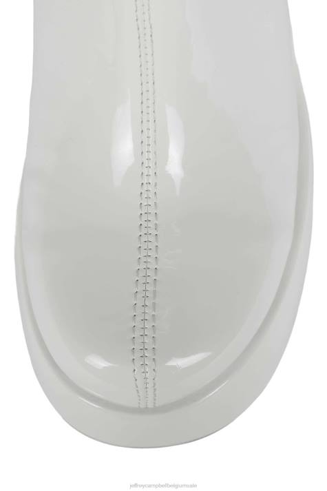 vrouwen Jeffrey Campbell alita-kh wit patent V2LZ784 laarzen van knie tot dij