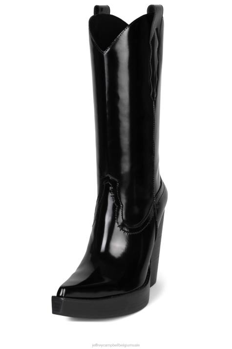 vrouwen Jeffrey Campbell bad2dabone zwarte doos V2LZ856 laarzen van knie tot dij