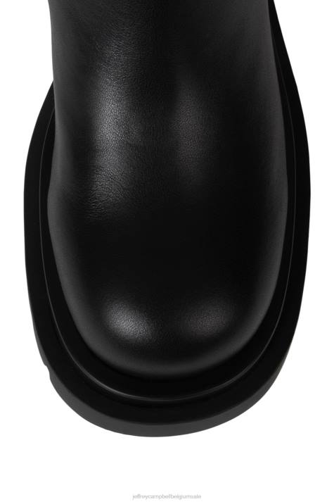 vrouwen Jeffrey Campbell bestrijden zwart V2LZ714 laarzen van knie tot dij