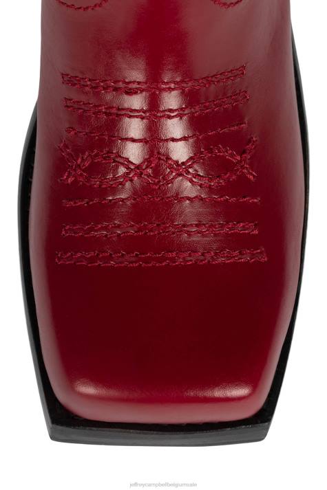 vrouwen Jeffrey Campbell dat bestaat niet in het Nederlands rood V2LZ694 laarzen van knie tot dij