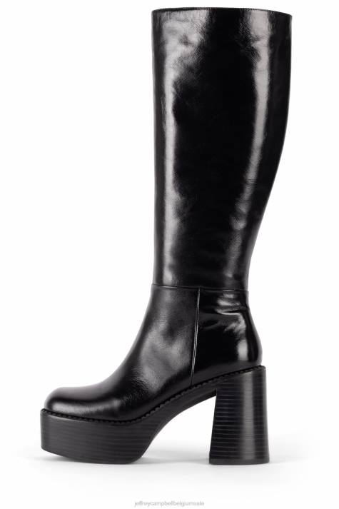 vrouwen Jeffrey Campbell de band zwart V2LZ874 laarzen van knie tot dij