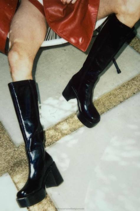 vrouwen Jeffrey Campbell de band zwart V2LZ874 laarzen van knie tot dij