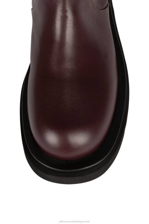 vrouwen Jeffrey Campbell getankt-kh aubergine V2LZ804 laarzen van knie tot dij