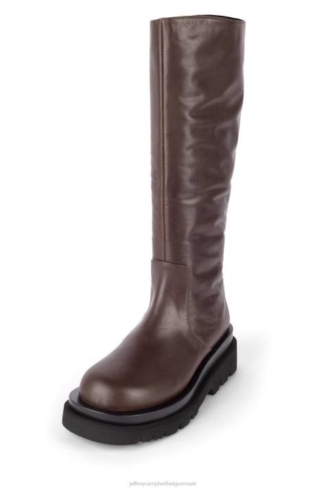 vrouwen Jeffrey Campbell getankt-kh bruin V2LZ738 laarzen van knie tot dij