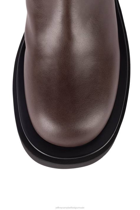 vrouwen Jeffrey Campbell getankt-kh bruin V2LZ738 laarzen van knie tot dij
