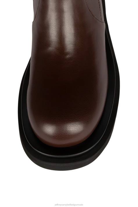 vrouwen Jeffrey Campbell getankt-ok bruin V2LZ809 laarzen van knie tot dij