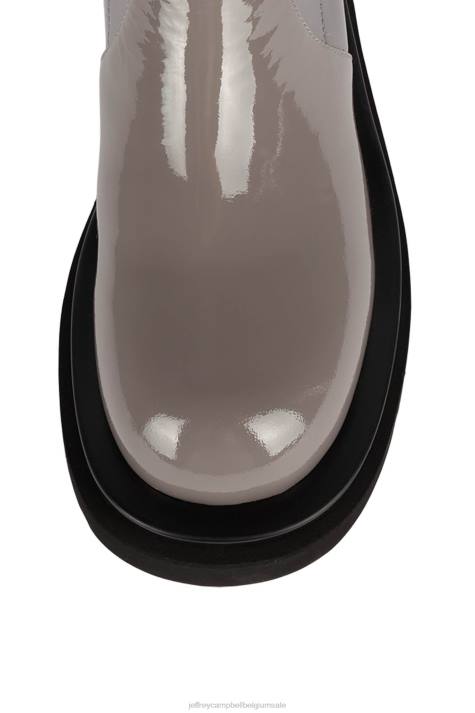 vrouwen Jeffrey Campbell getankt-ok grijs patent V2LZ810 laarzen van knie tot dij