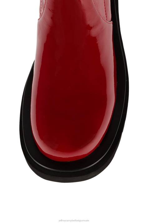 vrouwen Jeffrey Campbell getankt-ok roest patent V2LZ813 laarzen van knie tot dij
