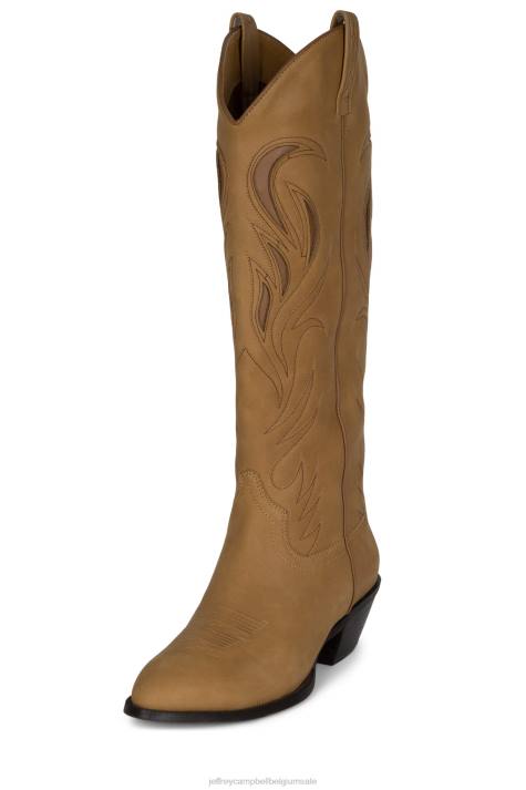 vrouwen Jeffrey Campbell het kippenhok mosterd V2LZ762 laarzen van knie tot dij