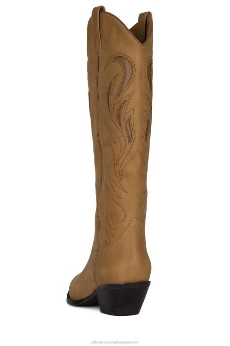 vrouwen Jeffrey Campbell het kippenhok mosterd V2LZ762 laarzen van knie tot dij