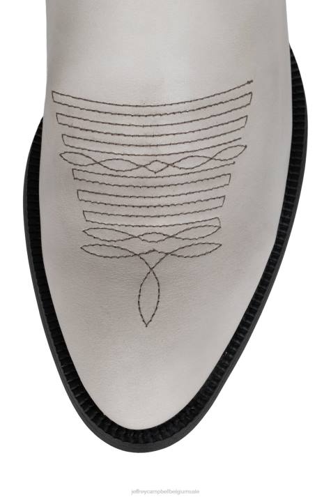 vrouwen Jeffrey Campbell het kippenhok wit taupe V2LZ763 laarzen van knie tot dij