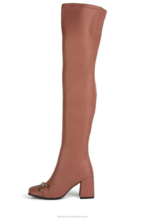 vrouwen Jeffrey Campbell hotlava-bt blozen zilver V2LZ721 laarzen van knie tot dij