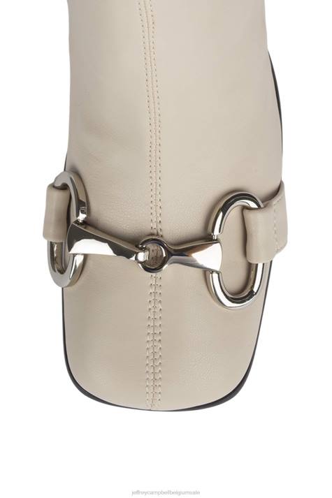 vrouwen Jeffrey Campbell hotlava-bt ivoor zilver V2LZ723 laarzen van knie tot dij