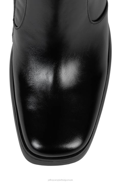 vrouwen Jeffrey Campbell iggie zwart V2LZ682 laarzen van knie tot dij