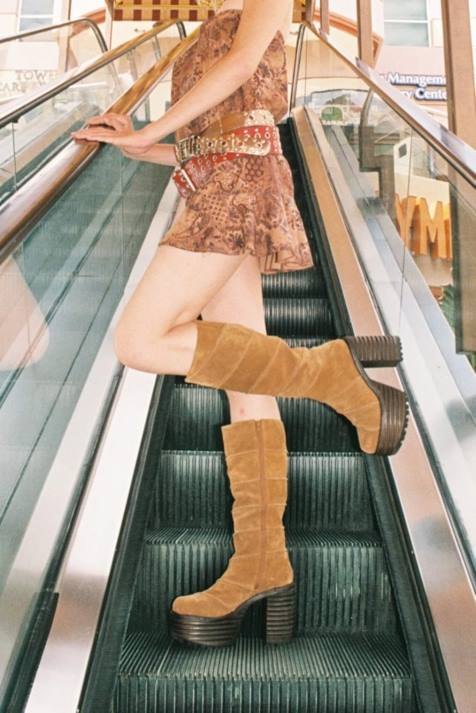 vrouwen Jeffrey Campbell kersentaart bruin geolied suède V2LZ864 laarzen van knie tot dij