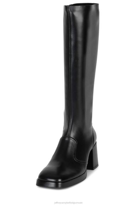 vrouwen Jeffrey Campbell landhuis zwart V2LZ842 laarzen van knie tot dij