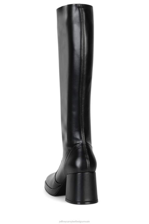 vrouwen Jeffrey Campbell landhuis zwart V2LZ842 laarzen van knie tot dij