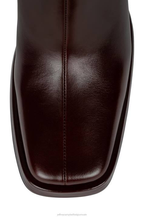 vrouwen Jeffrey Campbell maximaal-2 bruin glanzend V2LZ687 laarzen van knie tot dij