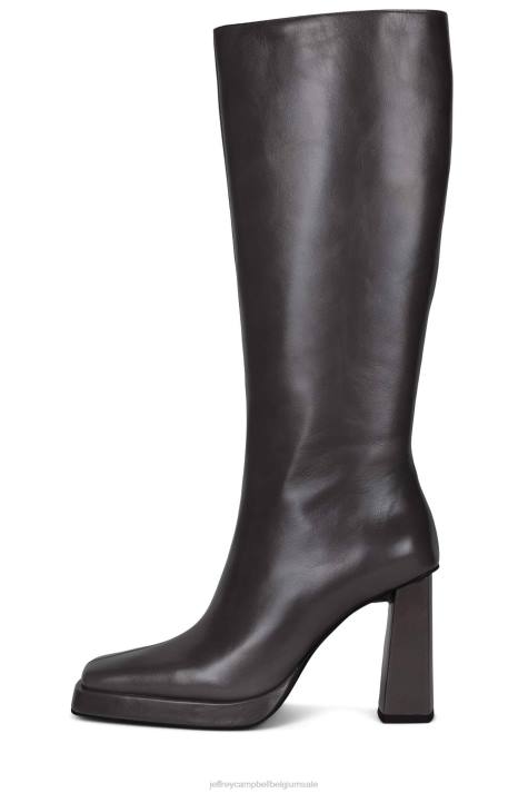 vrouwen Jeffrey Campbell maximaal-2 grijs glanzend V2LZ839 laarzen van knie tot dij