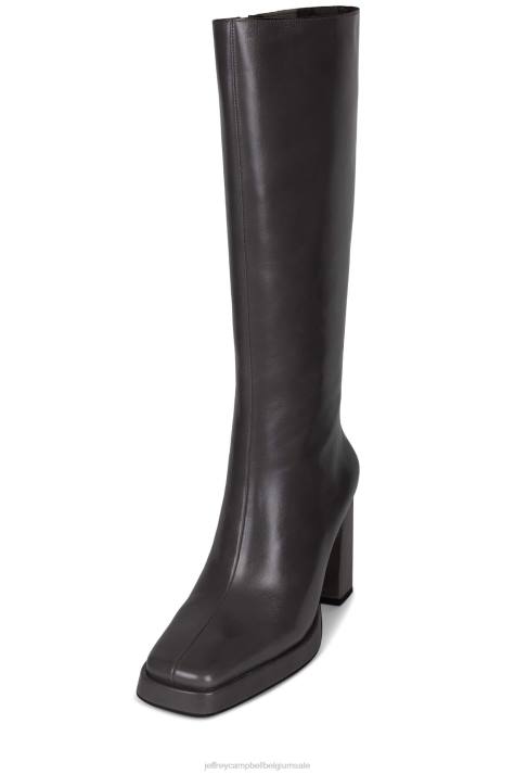 vrouwen Jeffrey Campbell maximaal-2 grijs glanzend V2LZ839 laarzen van knie tot dij