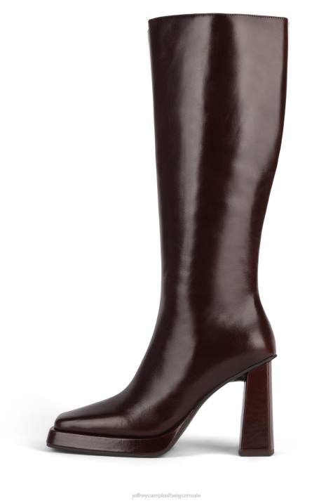 vrouwen Jeffrey Campbell maximaal bruin V2LZ712 laarzen van knie tot dij
