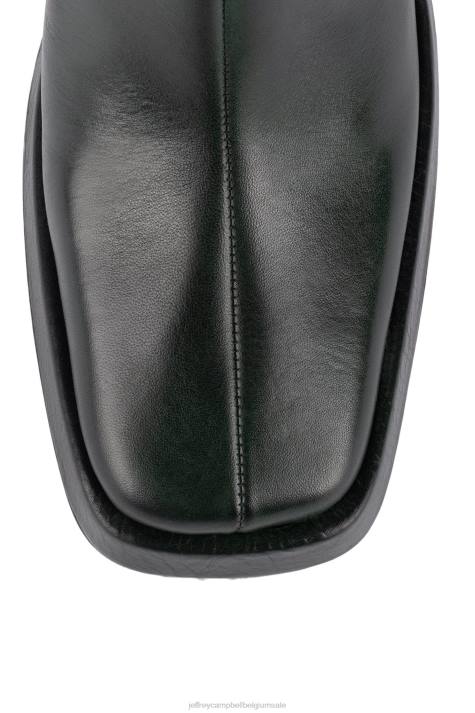 vrouwen Jeffrey Campbell maximaal donkergroen V2LZ820 laarzen van knie tot dij