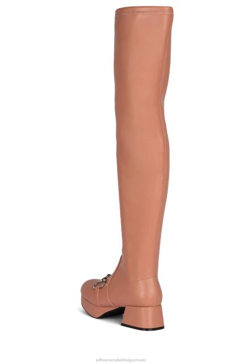 vrouwen Jeffrey Campbell middelbare school blozen zilver V2LZ730 laarzen van knie tot dij