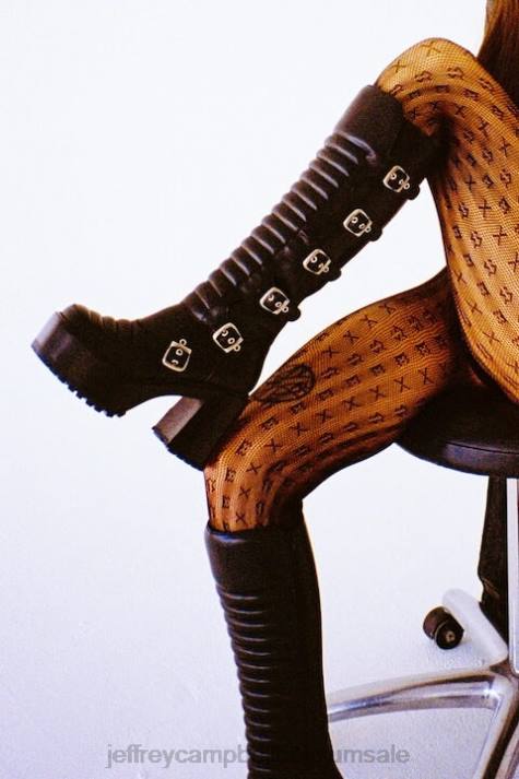 vrouwen Jeffrey Campbell motor-xx rood V2LZ684 laarzen van knie tot dij