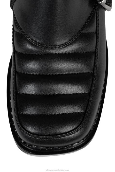 vrouwen Jeffrey Campbell motor-xx zwart V2LZ685 laarzen van knie tot dij