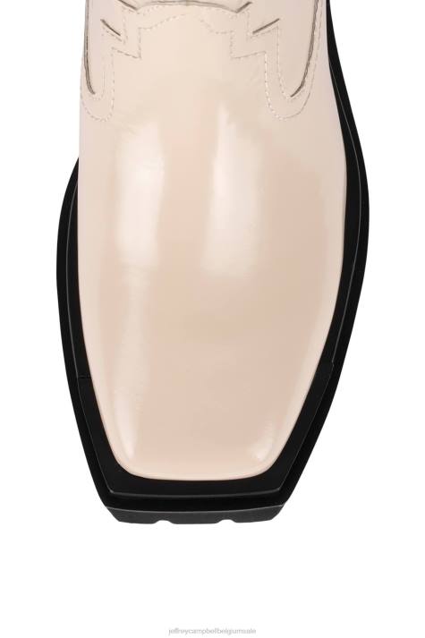 vrouwen Jeffrey Campbell nacht rit ivoren doos V2LZ887 laarzen van knie tot dij